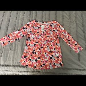 Charter Club Women's 3/4 Sleeve Top Petite Medium NWT